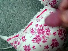 Quick cock rub on bra