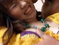 Reina Sakai gets cock in both her cramped holes
