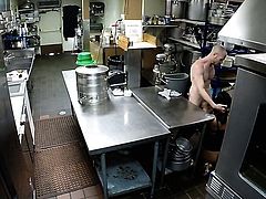 Gianna Nicole fucked in restaurant kitchen