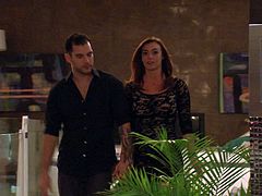 The couples are in the kitchen and talking about all the great sex, they will be having. After enjoying some champagne, they head to the living room and the fucking begins. This hot chick opens up her legs and gets eaten out, while everyone watches.
