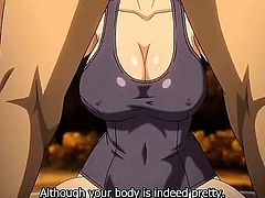 Horny action, drama anime movie with uncensored big tits,