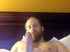 Str8 horny daddy jerks his huge cock