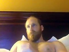 Str8 horny daddy jerks his huge cock