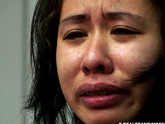 Schoolgirl spanked to tears