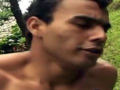 Latino seduces and fucks the gardener with his big cock