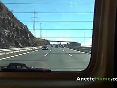 Rona LIVE on 1fuckdate.com - Exhib autoroute pour les voyeurs s