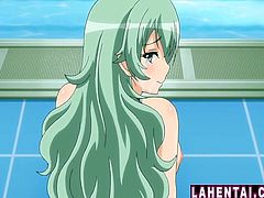 Hentai babe in swimsuit gets her ass fucked from behind