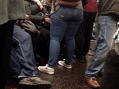Juicy BBW Ass on Train
