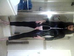 More PVC cat suit fun part2