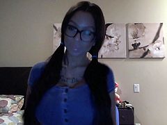 Busty Librarian in Blue