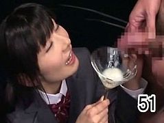 Japanese girl swallows 105 sperm loads