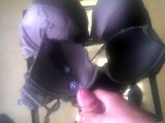 Cum on aunts Bra and panties 4