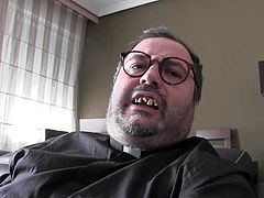 Father Damien is on the lose, he is hunting young and hot teen nuns that are looking for fun and getting some cum for breakfast.