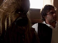 Aiden Ashley and Kimberly Kane are two lovely brunettes that get lesbian sex session started in girl on girl scene from Star Wars porn parody. Aiden Ashley loves getting her pink twat finger fucked.