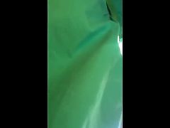 upskirt green dress