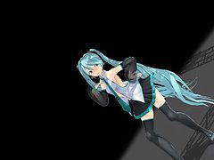MMD Sexy Blue Hair Babe with Dildo in Pussy GV00079