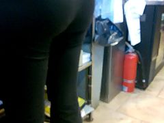 Another pair of asses from beyond the counter