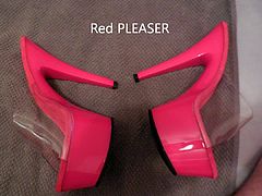 Cum on red PLEASER High Heels