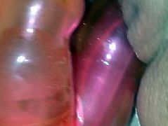 POV close-up vibrator in pussy