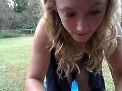 Woman Masturbates And Squirts In Public