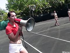 Group sex outdoor at a hazing