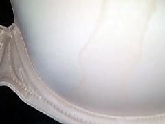 Allison's 34 D Nude Victoria's Secret Bra Cummed