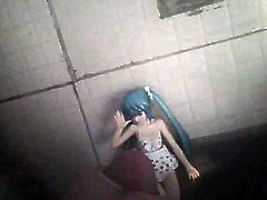 Figure cum Hatsune Miku swimsuit