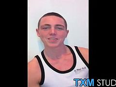 Twink with big cock named Mackenzie stroking in this video