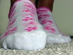 Sweaty white socks POV
