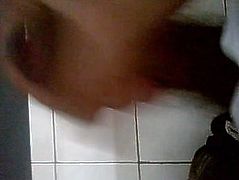 Jerking off at college restroom, almost got caught