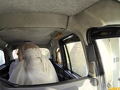 This bride is late for her wedding. She jumped into the first taxi, but bad news for her, its a fake taxi. On top of that she forgot the money and as you know it, there is no such thing as free ride. Gas, grass or ass as they say it, she had no choice but to pay with her delicious ass!!