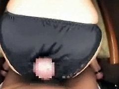 Japanese Black Nylon Panties Rub