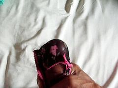 wanking with my wifes thong