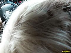 Blonde minx gets cum drenched