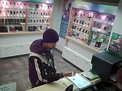 Prick with boner in mobile store PublicFlashing.me