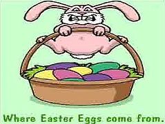Vintage Cartoon...Where Do Easter Eggs Come From?