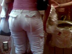 Latina Phat Ass in White Pants