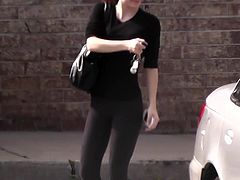 candids - nice teen ass booty tight yoga pants