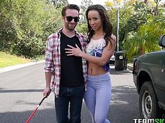 Seemed, that fortune smiles in my face, because today, all of a sudden, I met Teanna Trump, famous pornstar on the parking near my house. And I didn't lose this divine chance. I invited her for a cup of coffee, hoping for much more... Her perfect curves and wet holes were in my fully disposal. Watch!