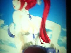 Erza Scarlet Cum Tribute (4)