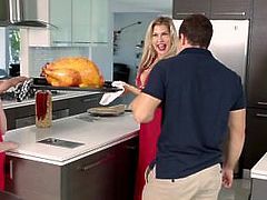 Step Sister Sucks And Fucks Brother During Thanksgiving Dinner