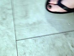 Showing off my toes while out.