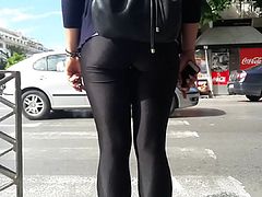 Ass in black pants greek