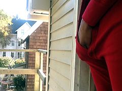 Black Dude Shoots Cum for the neighbors