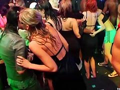 Amazing babes of the state sucking thick dicks at the nightclub