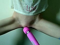she cums so hard she can barely stand  loud intense orgasm