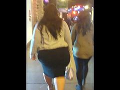 Candid SSBBW - Huge Booty Pawg In Tight Skirt