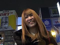 Japanese Blonde girl gets creampied