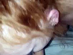 British Redhead Deepthroats Boyfriend's Cock