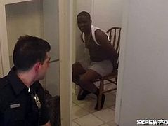 White Cops Fuck Black Chick, Force Boyfriend to Watch